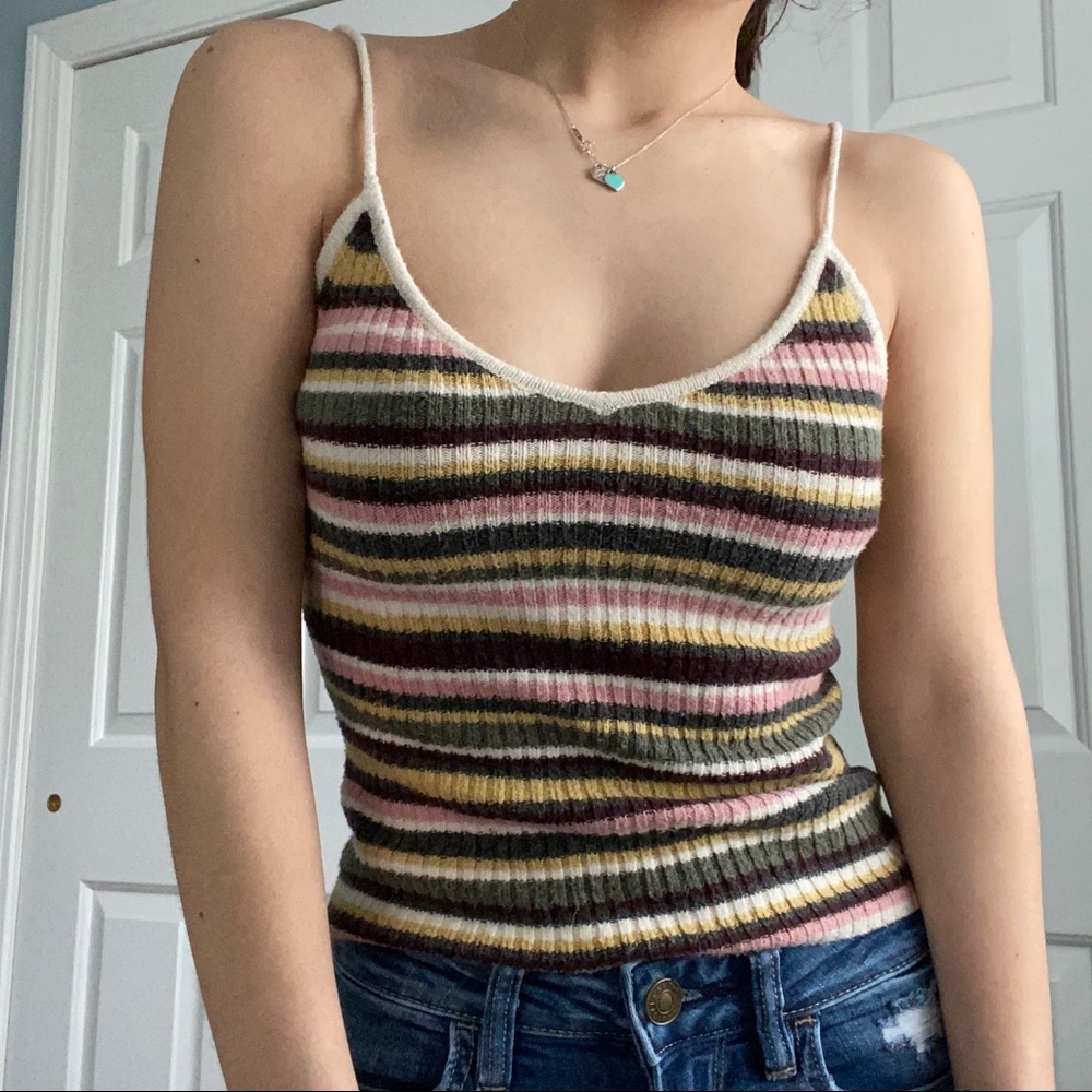 American Eagle Striped Sweater Tank - Picture 2 of 7